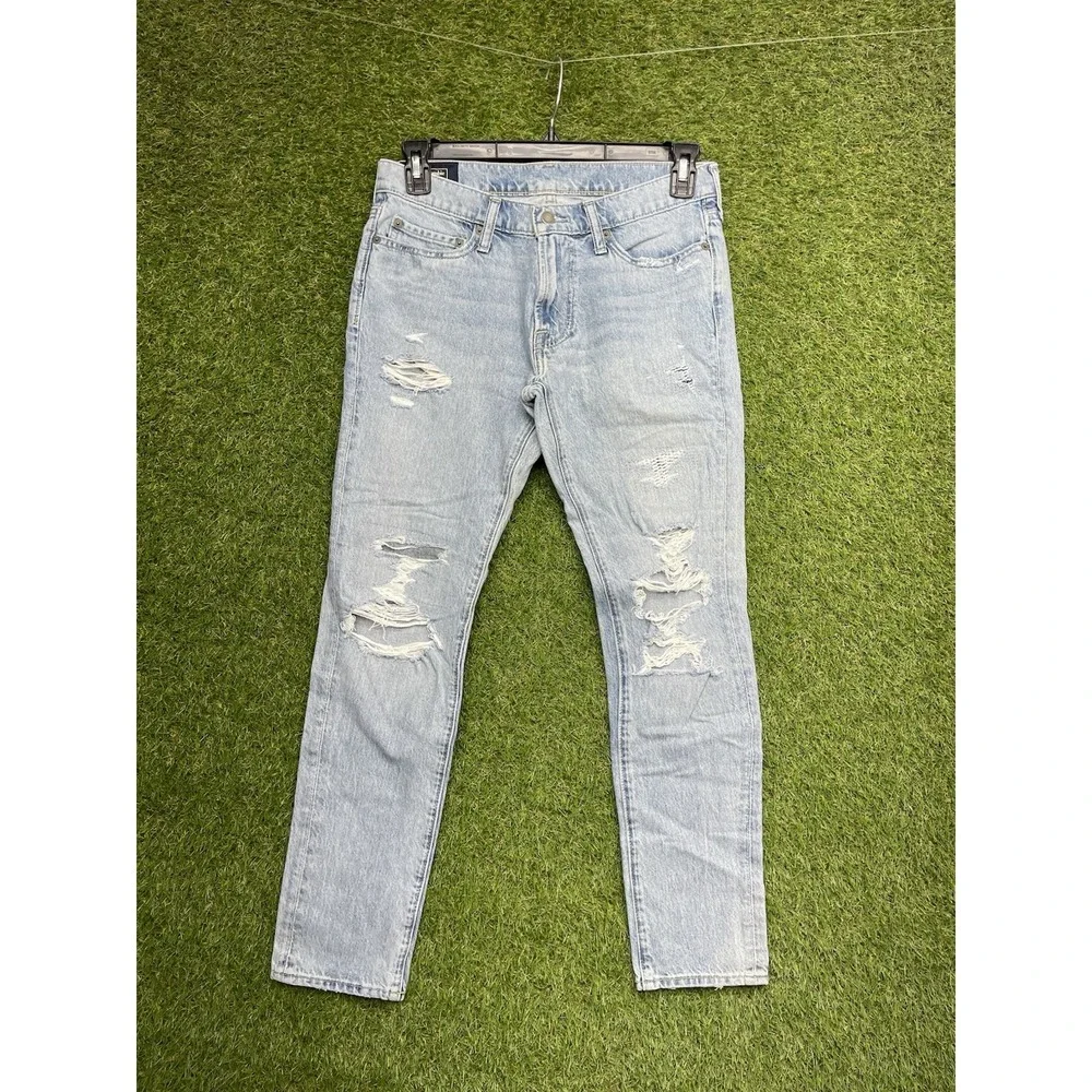 Abercrombie & Fitch Jeans Mens 30x30 Blue Light Wash Felix Super Slim Stretch